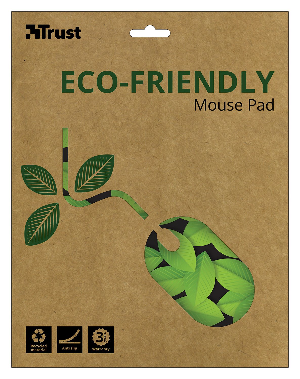 Trust Eco - Tapis de souris écologique, noir Trust Eco - Tapis de souris écologique, noir